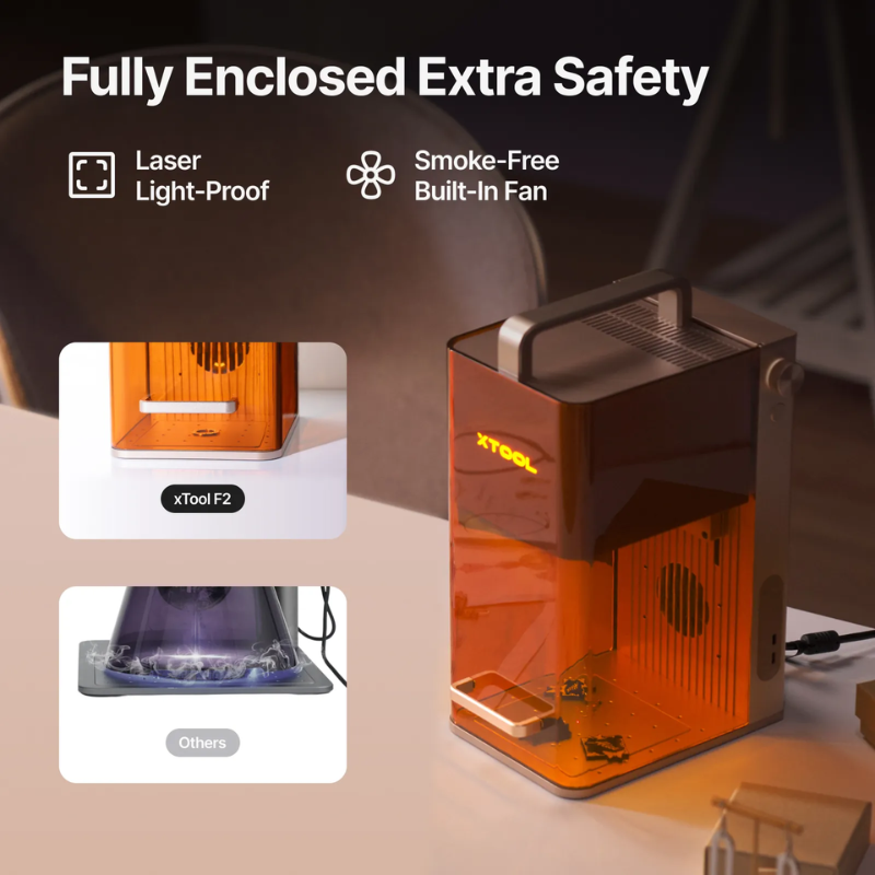 xTool F2 5W IR & 15W Diode Portable Dual Laser Engraver - Image 4